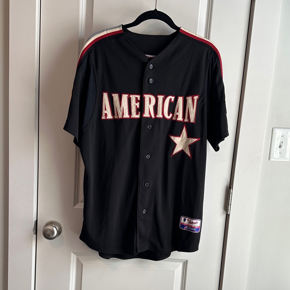 All-Star American League Hudson Jersey Men’s Black /Red/Beige